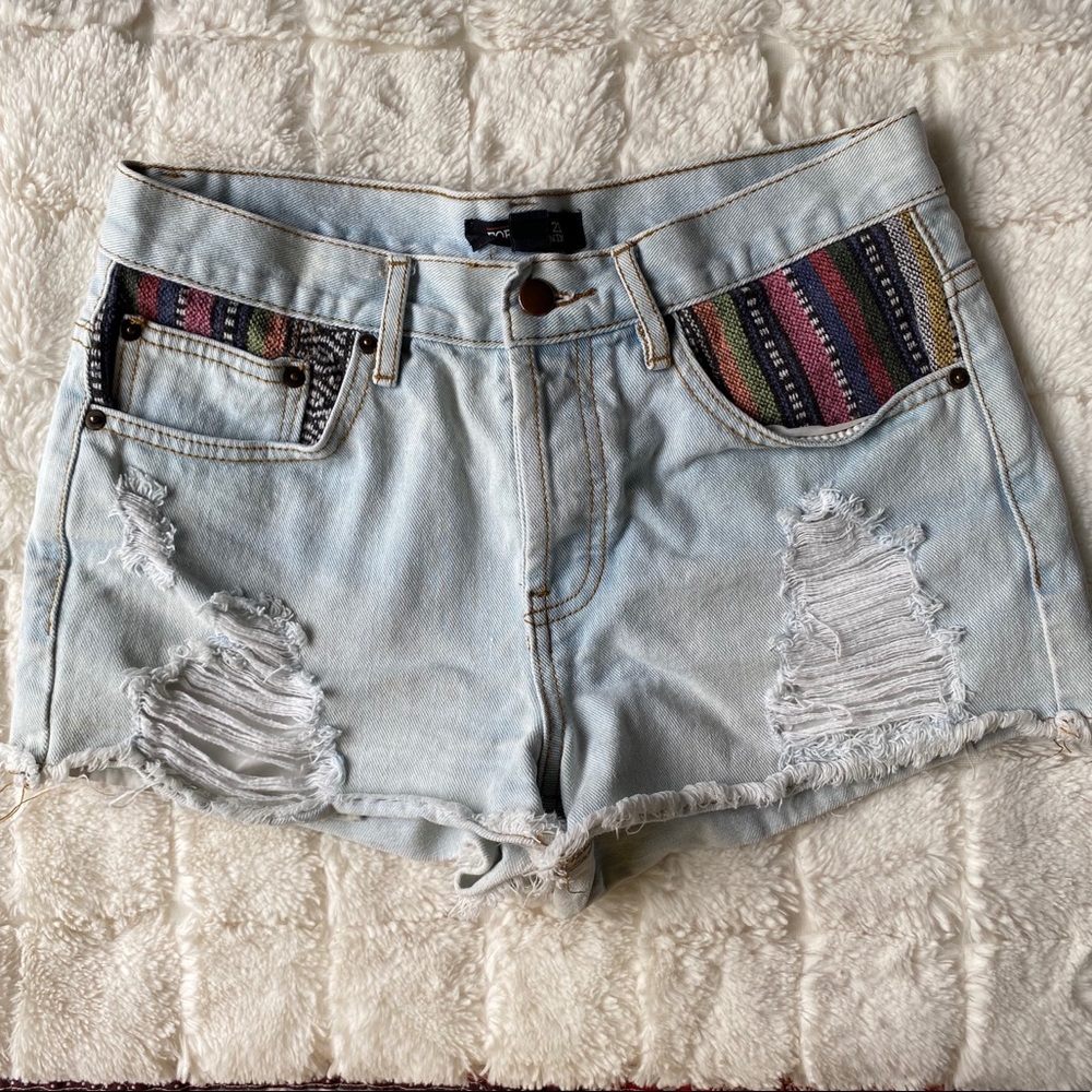Rare Vintage Embroidered Forever21 Jean Shorts